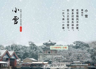 小雪时节古建筑雪景