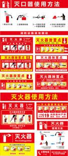 灭火器使用方法指示牌