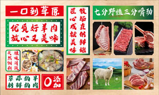 羊肉氛围墙海报