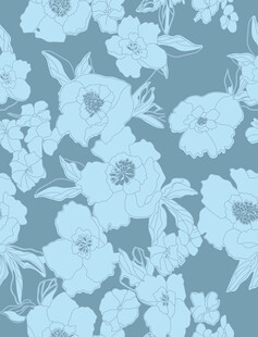浅蓝色花卉图案背景