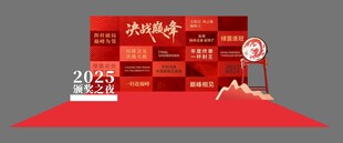 新年年会合影美陈设计