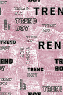 粉色背景潮流文字图案