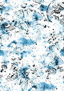 蓝白抽象水彩纹理图案