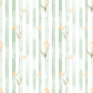清新条纹花卉图案背景