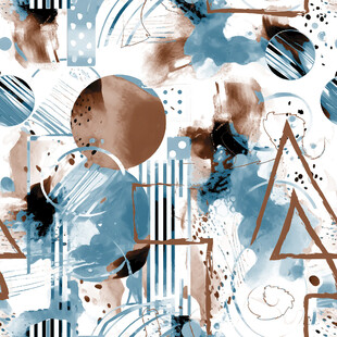 抽象几何水彩图案设计