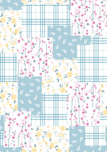 清新拼布风图案设计