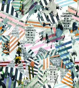 多彩条纹抽象图案背景