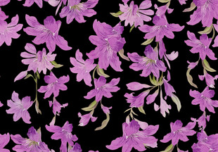 紫色花卉图案精致唯美