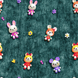 可爱毛绒玩偶图案背景