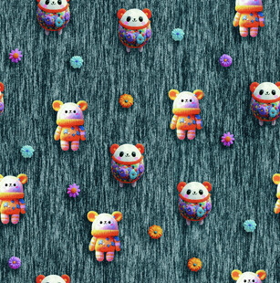 可爱多彩小熊图案背景