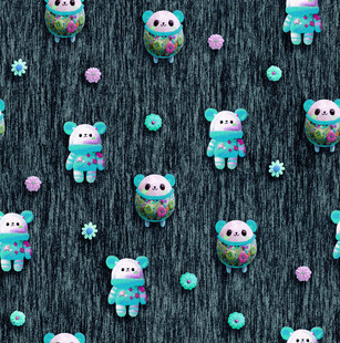 可爱卡通动物图案背景