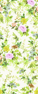 花卉绿叶图案背景