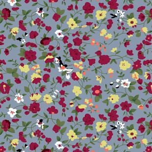 碎花图案布料 多彩花卉元素