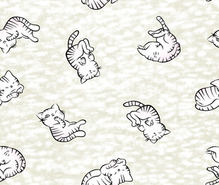 手绘猫咪图案背景图