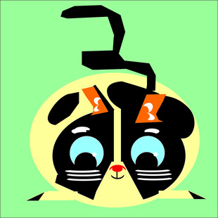 可爱卡通熊猫小狗形象