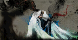 古风仙侠人物相拥场景