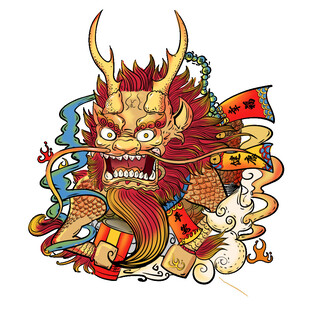 龙年主题潮流插画形象
