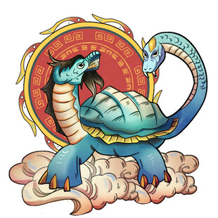 龙龟神兽插画