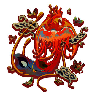 中式凤凰祥瑞图案设计