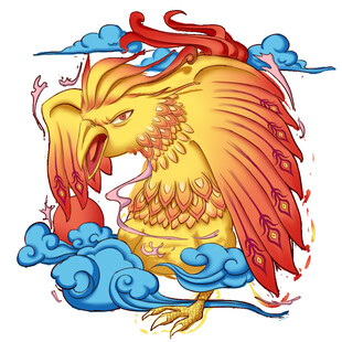 凤凰祥云图