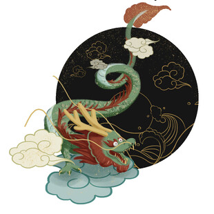 中式传统龙纹图案设计