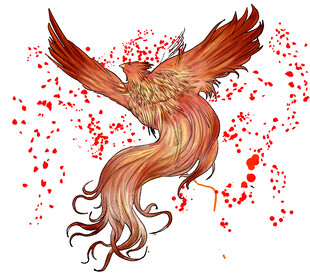 火焰凤凰插画