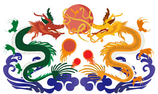 双龙戏珠传统图案