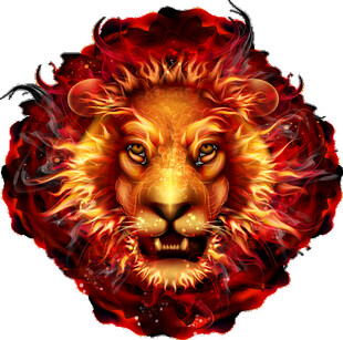 火焰雄狮头像