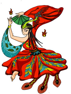 新疆舞者翩翩起舞