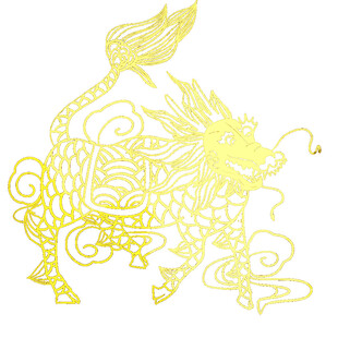 金色麒麟图案