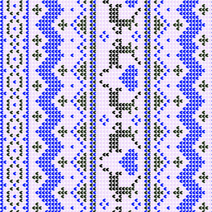 蓝白几何民族风图案