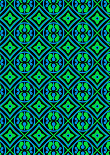 蓝绿几何图案无缝背景