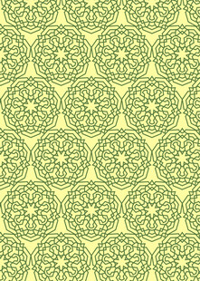 淡绿色圆形花纹无缝图案