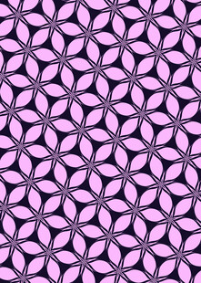 紫色几何花朵无缝图案