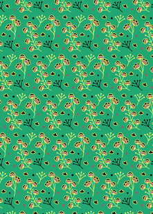 绿色花卉图案背景纹理