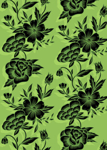 绿色花卉图案背景