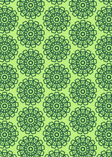 绿色几何花纹无缝图案