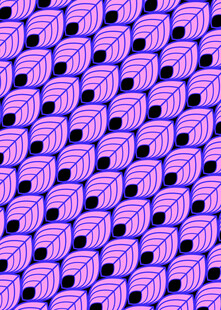 紫色叶片图案无缝背景