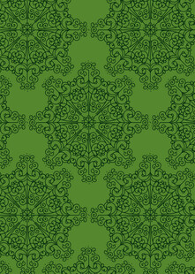 绿色几何花纹无缝图案