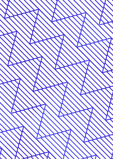 蓝白几何线条重复图案