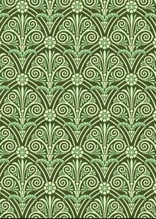 复古绿色几何花纹图案