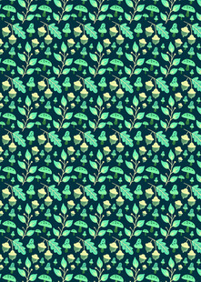 绿色花卉图案背景纹理