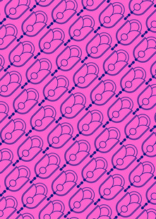 紫色卡通图案无缝背景