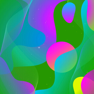 多彩抽象流体艺术图案