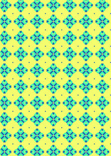 黄绿底蓝色花纹图案背景