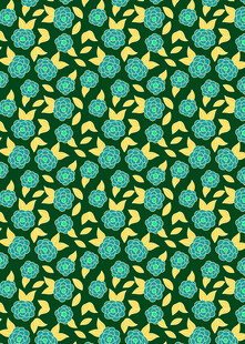 蓝绿黄交织几何图案背景