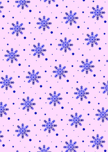 淡紫色底蓝色雪花图案