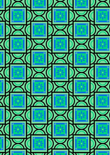 蓝绿几何图案无缝背景