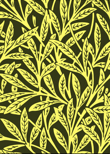 黄色叶片花纹图案背景