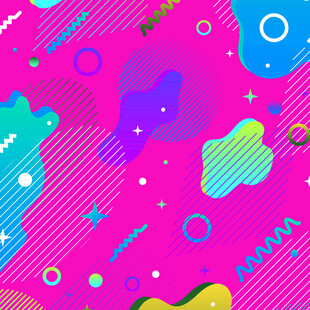 梦幻多彩几何抽象背景图